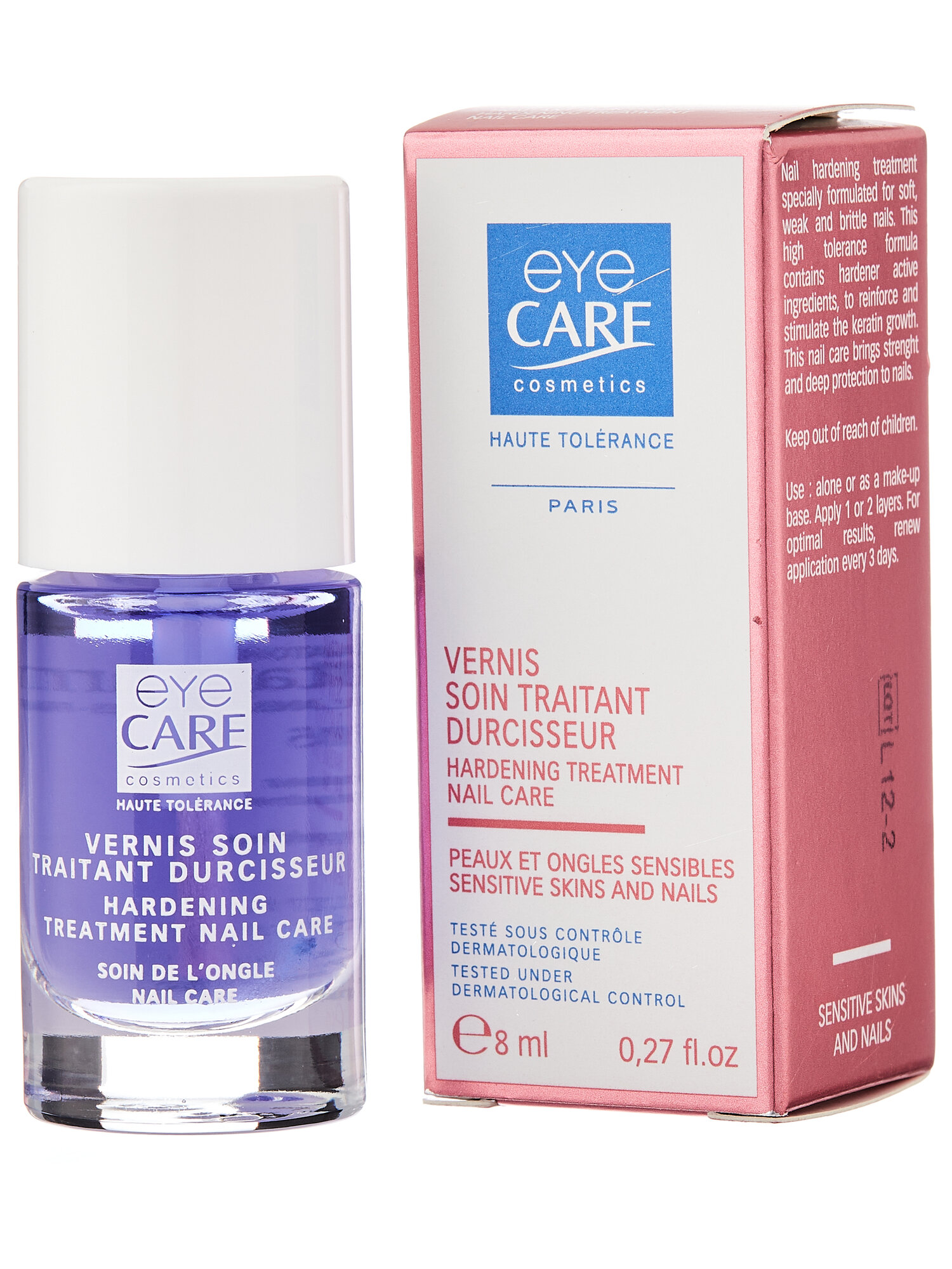 Eye Care Cosmetics Лак Eye Care Cosmetics Укрепляющий уход для ногтей, 8 мл
