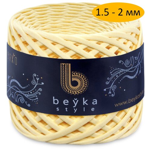 Пряжа Бейка Стиль трикотажная 1.5-2 мм, 100 г, 100 м, Ванильный