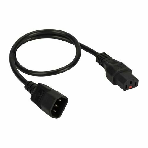 Кабель Lanmaster LAN-PP13L14-05-BK C13-С14 проводник3x075мм2 05м 220В упак1шт черный 1590₽