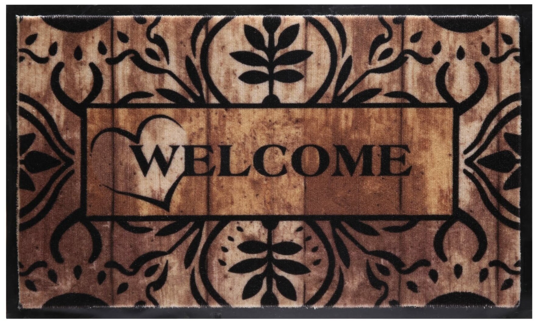 Коврик Inspire Welcome 45x75 см полиэстер на ПВХ цвет коричневый