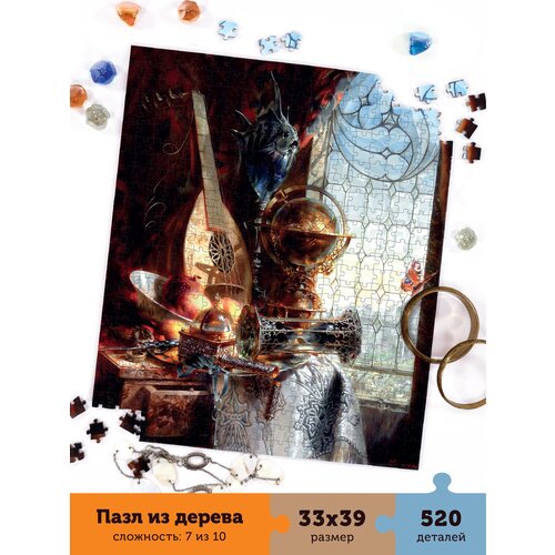 фото Пазлы деревянные "чужое окно" , 520 деталей, размер 33х39 см collaba puzzle