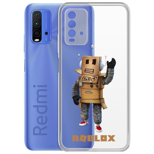 Чехол-накладка Krutoff Clear Case Roblox-Мистер Робот для Xiaomi Redmi 9T чехол накладка krutoff clear case камуфляж зеленый для xiaomi redmi 9t