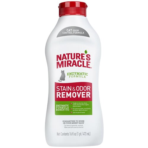 Жидкое моющее средство Nature's Miracle Stain & Odor Remover универсальный уничтожитель пятен и запахов для кошек , 946 мл , 946 г