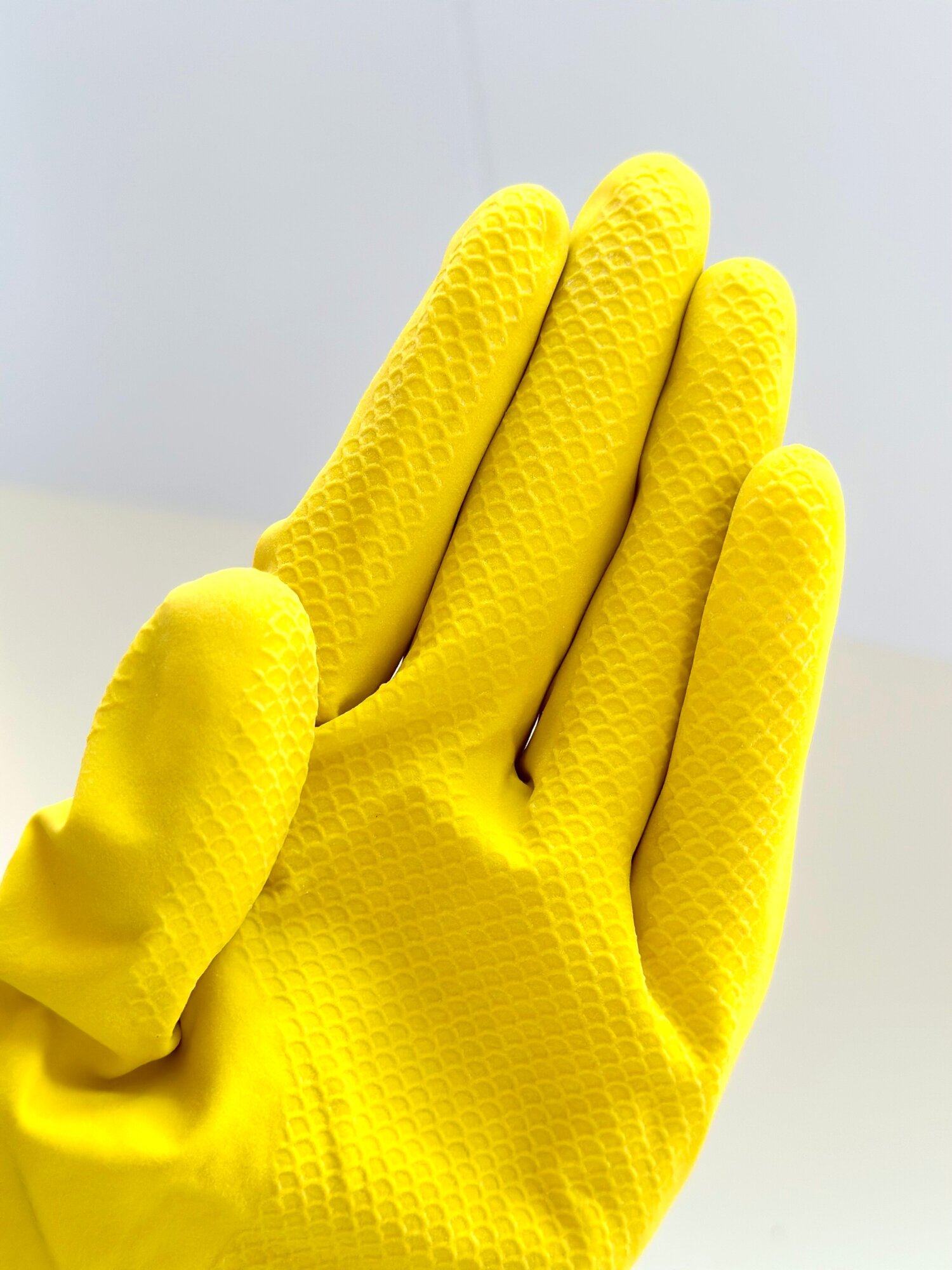 Перчатки латексные, хозяйственные Libry с хлопковым напылением, размер L, желтые