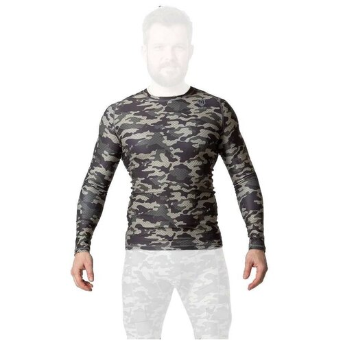 Термобелье верх MAD GUY Рашгард Camo-Line, размер 150, коричневый термобелье низ mad guy camo line jr размер 120 серый