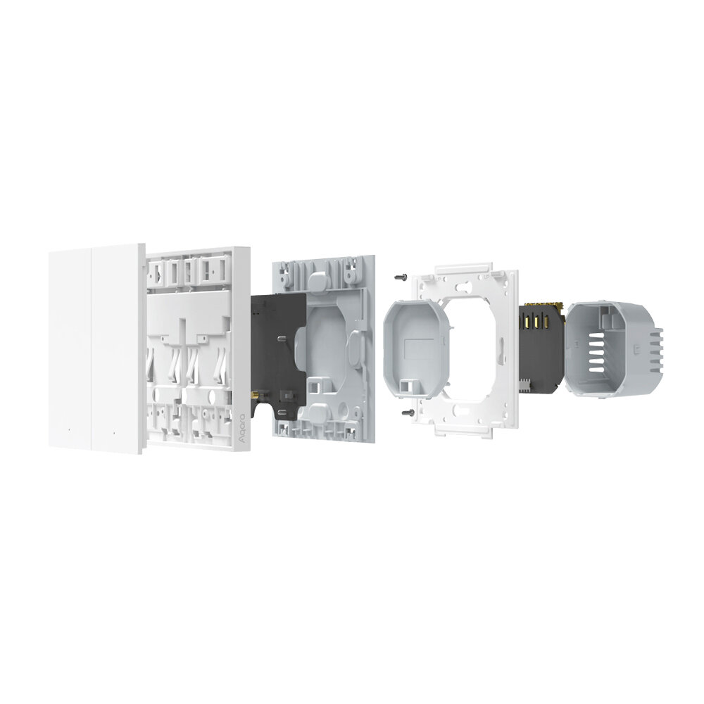 Умный выключатель двухклавишный AQARA Smart Wall Switch H1 [ws-euk02] - фото №19