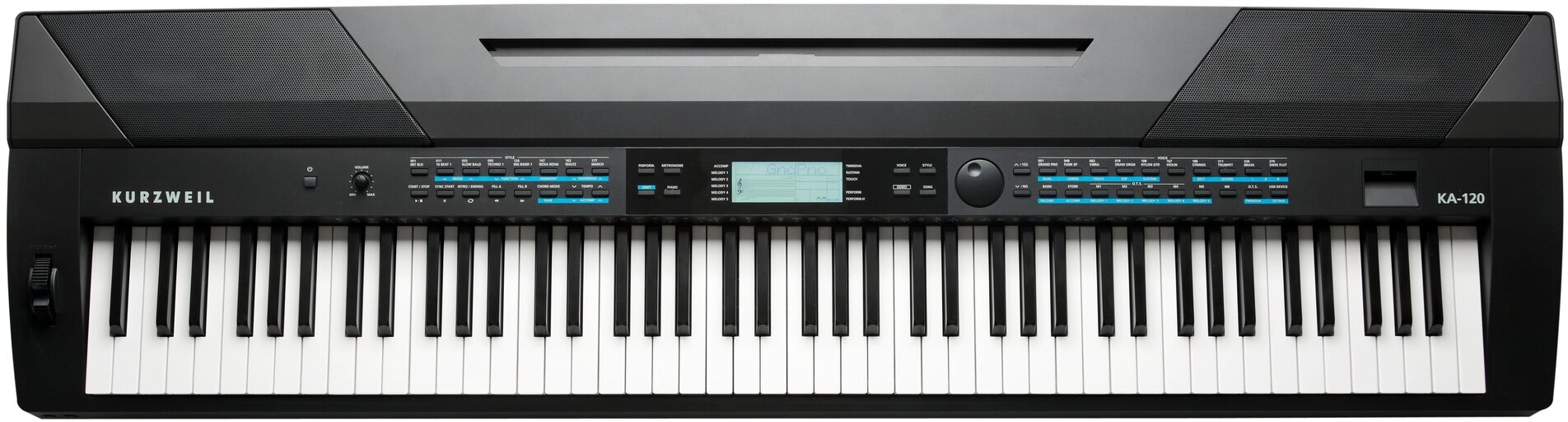 Kurzweil KA120 LB Цифровое пианино, 88 молоточковых клавиш, полифония 128, цвет чёрный