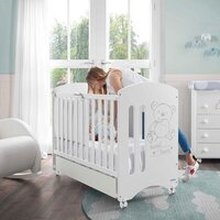 Кровать Micuna Sweet Bear 120*60 white с матрацем CH-620