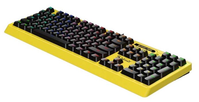 Игровая клавиатура Bloody B810RC желтый/черный, русская