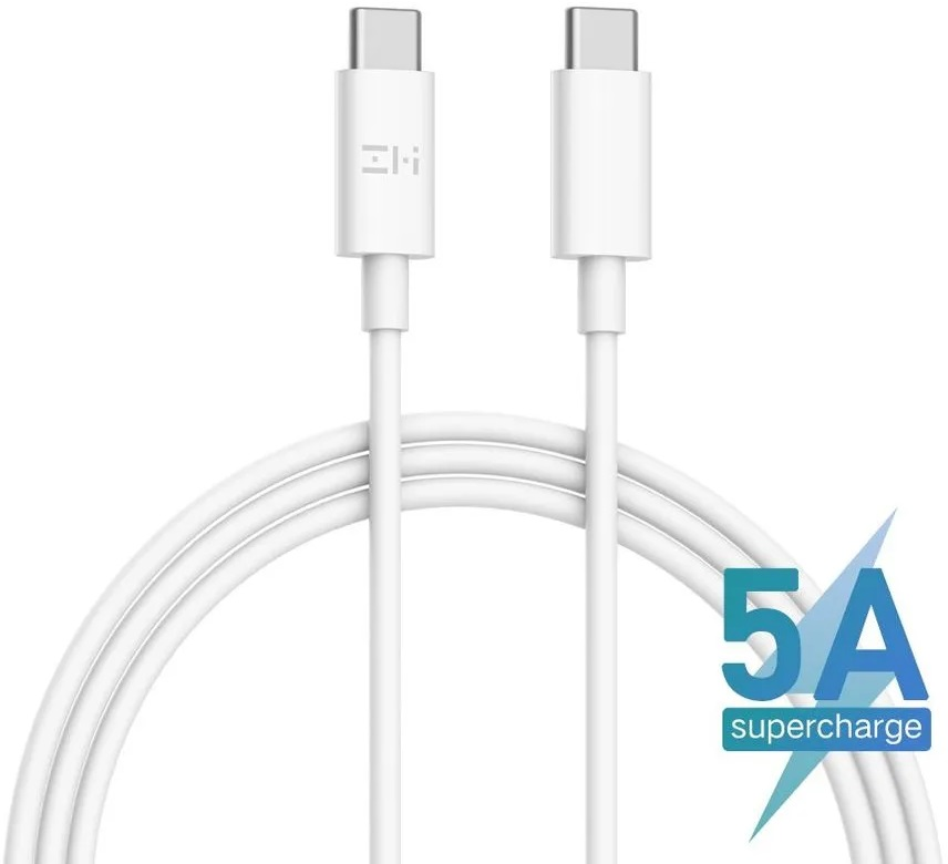 Кабель Xiaomi ZMI AL308E, USB Type-C (m) - USB Type-C (m), 1.5м, 5A White