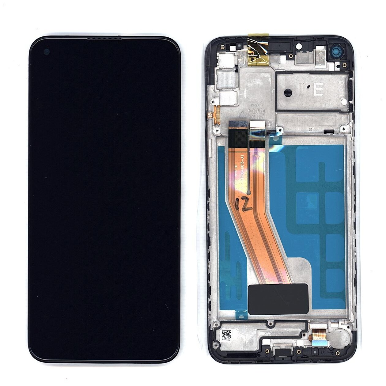 Модуль (матрица + тачскрин) для Samsung Galaxy M11 SM-M115 черный с рамкой