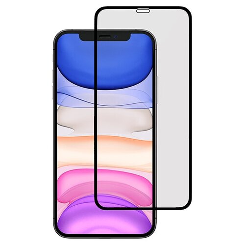 Защитное стекло ROCKET Air Cover 2.5D для iPhone 11 / XR, чёрная рамка, 0,3мм
