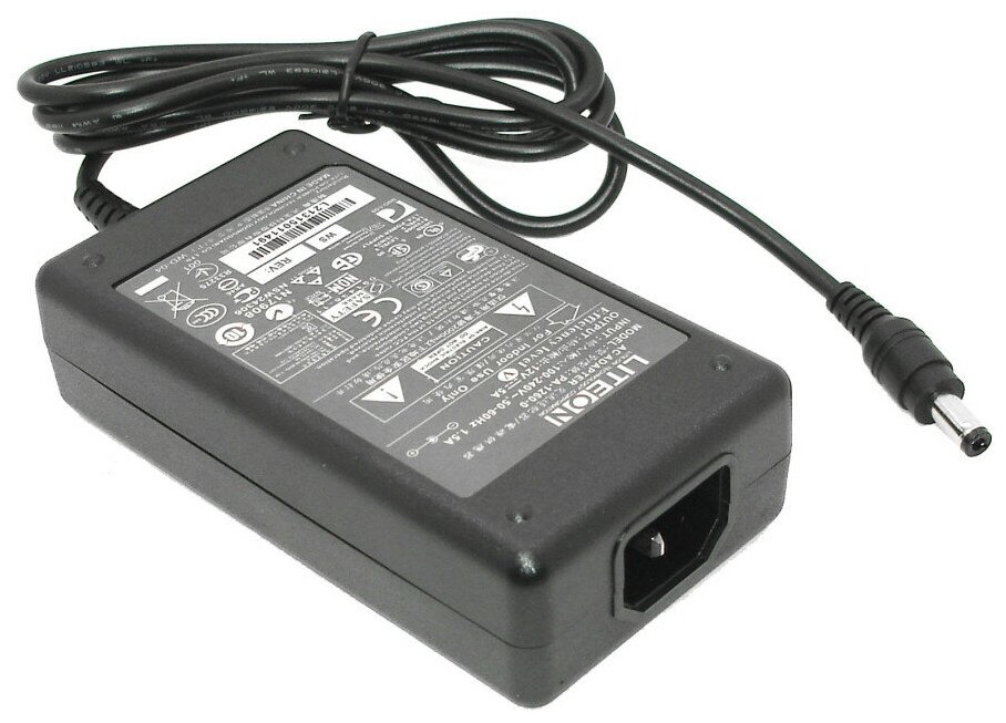 Блок питания для монитора и телевизора LCD 12V 5A 60W 5.5x2.5mm (PA-1600-05), без сетевого кабеля, OEM