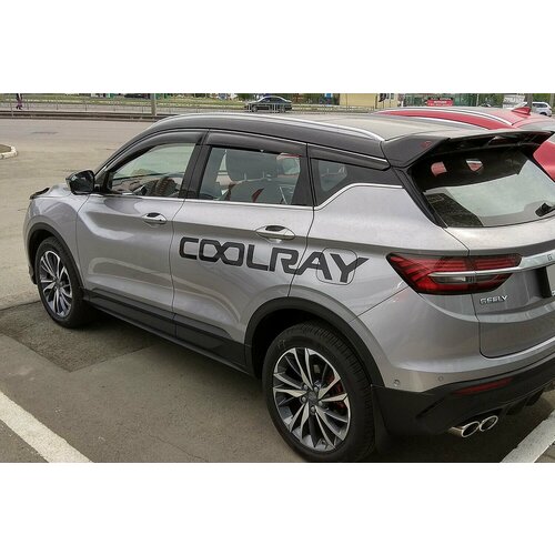 Дефлектор боковых окон Geely Coolray 2019-, 4 ч, темный / Джили Кулрей