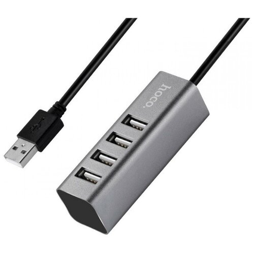 USB-концентратор HOCO HB1 4 гнезда 1 USB выход серый 665₽
