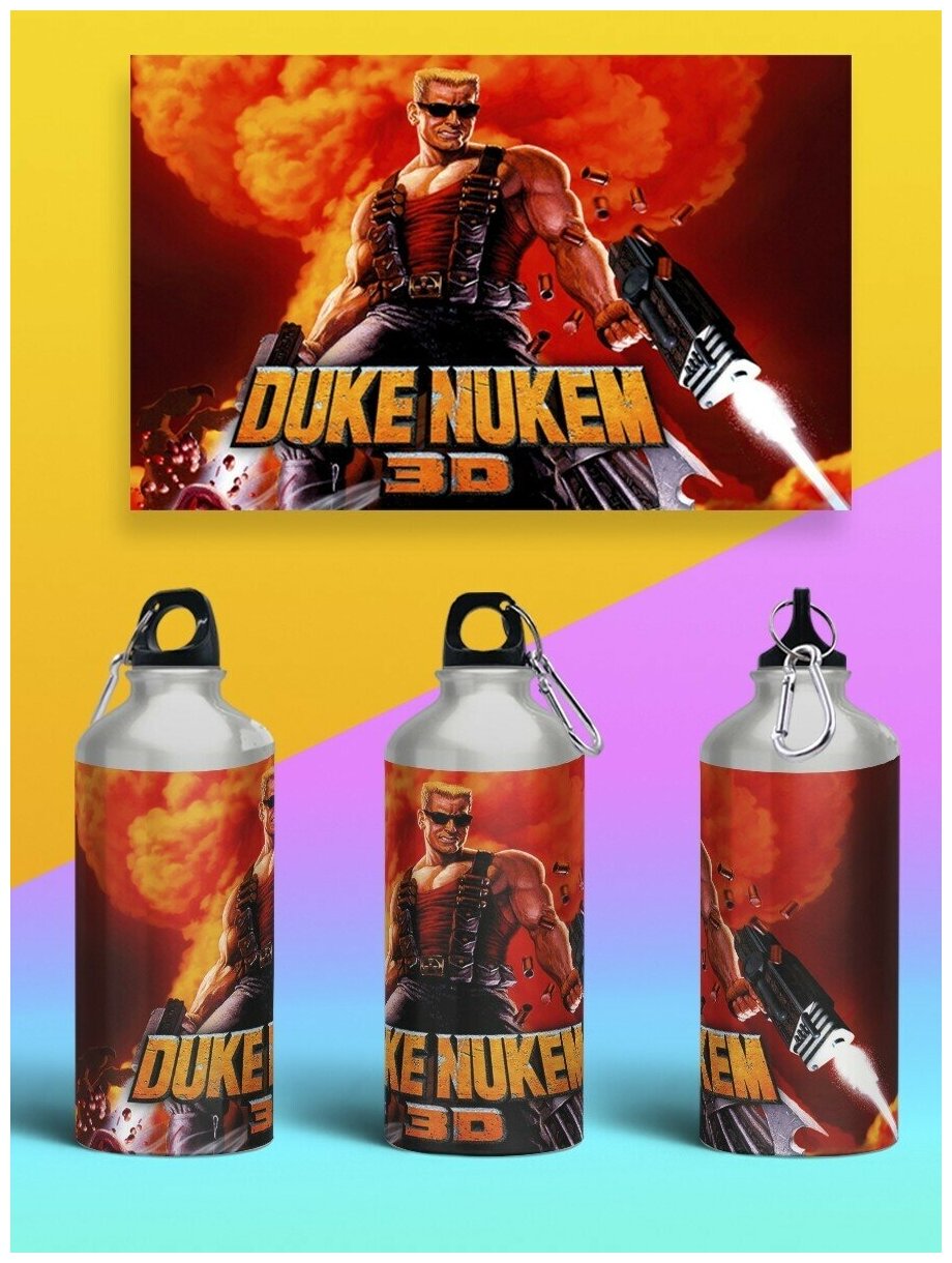 Бутылка спортивная,туристическая фляга, 500мл duke nukem - 2