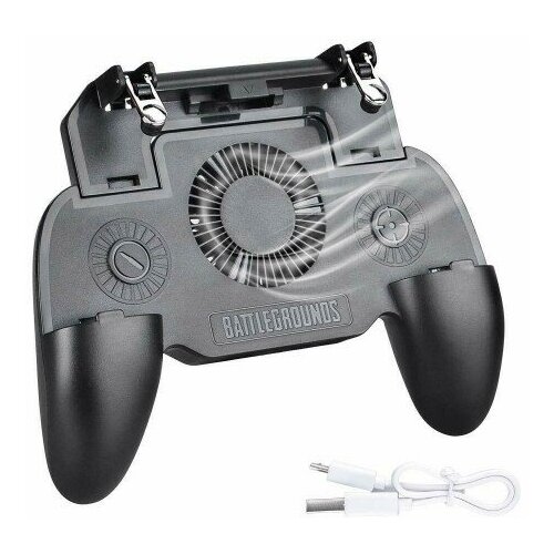 Джойстик для телефона мобильный игровой контроллер / триггер SR Game Controller c кулером (Черный)