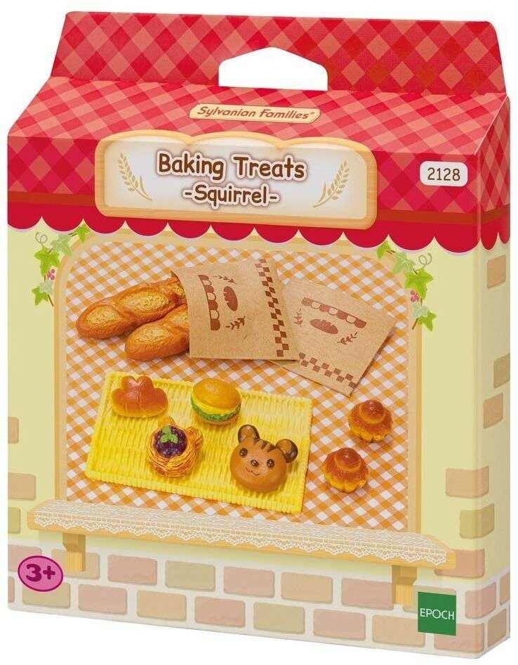 Набор продуктов для кукол Sylvanian Families "Великолепная выпечка", Белочка, 12 предметов (2128)