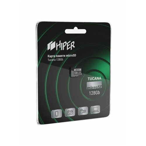 Карта Памяти microSDXC 128Gb Hiper Tucana Uhs-i U3 HI-MSD128GU3 .