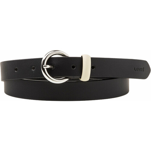 Ремень Levi's, размер 95, черный elastic thin ladies dress belt black red white skinny women waist belt strap strench female waistband ceinture elastique femme