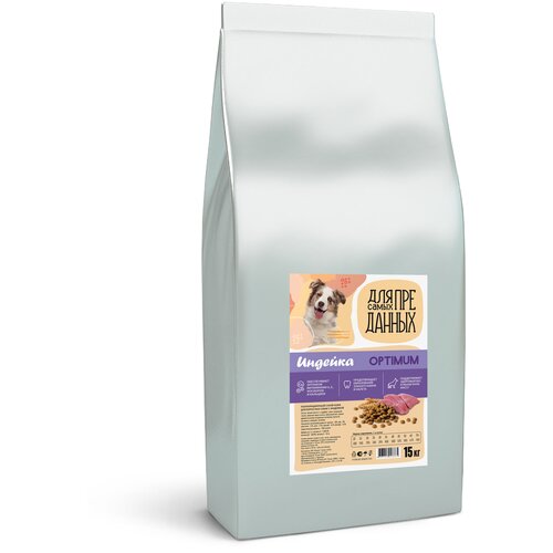 Корм для собак всех пород Для самых преданных Optimum Индейка 15 кг