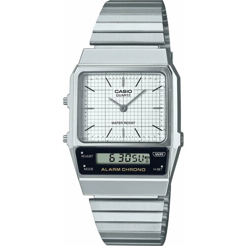 фото Наручные часы casio collection 77002, серебряный, белый