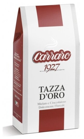 Кофе молотый Carraro Tazza D'Oro 250 г картон