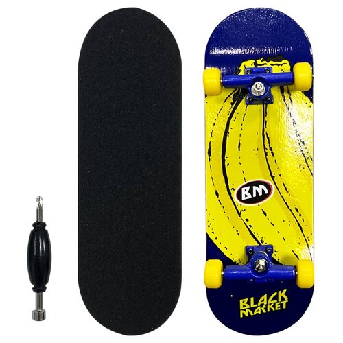 Фингерборд, профессиональный fingerboard Black market Deck 32 mm, пальчиковый скейтборд 17