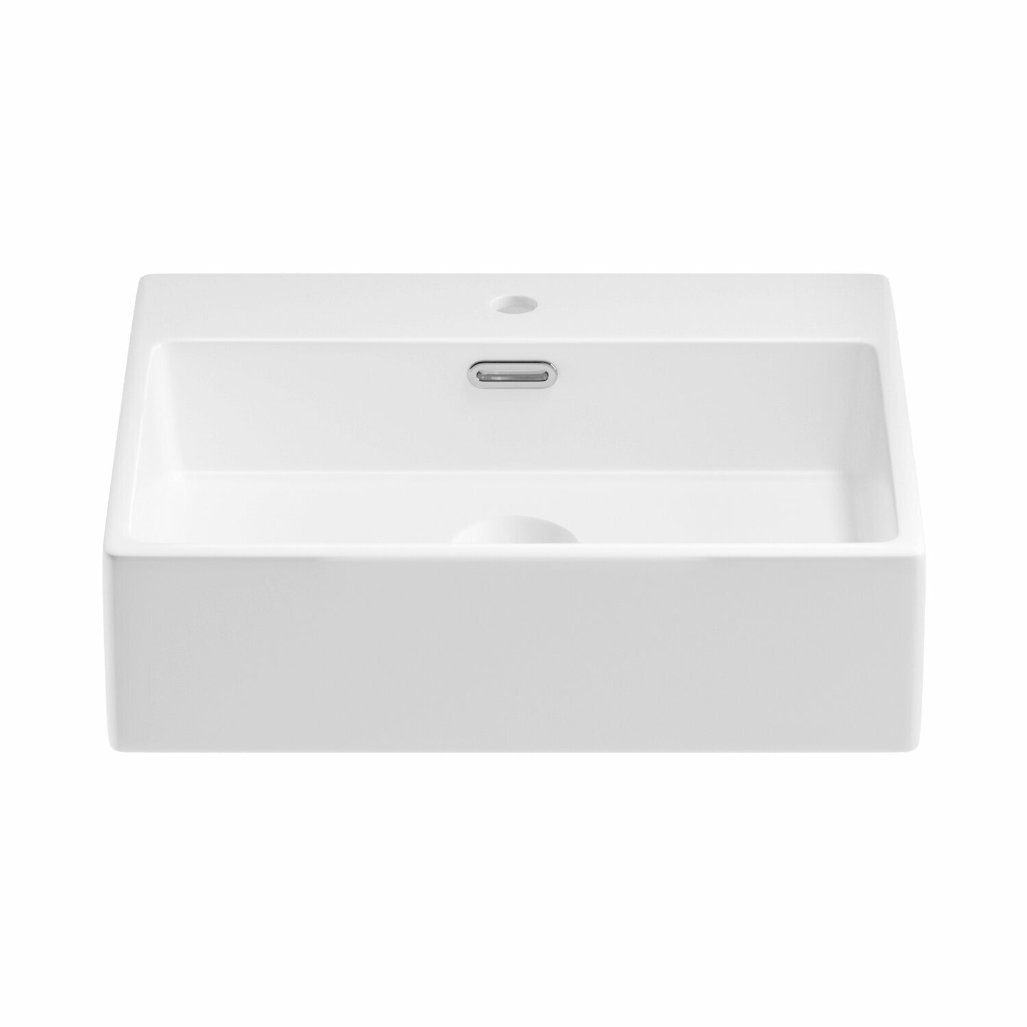 Подвесная/накладная раковина для ванной комнаты Wellsee Graceful Pro 150902000, ширина умывальника 50 см, цвет глянцевый белый