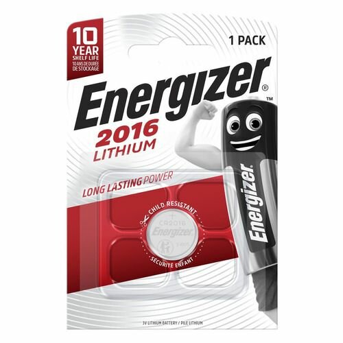 CR2016 Батарейка Energizer Lithium, 1 шт.