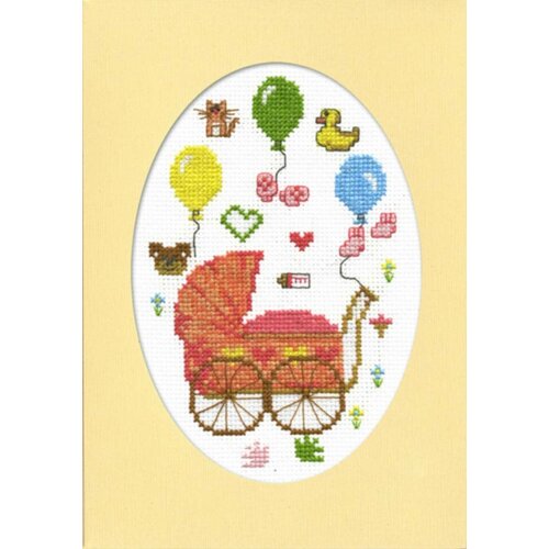 Набор для вышивания, открытка С рождением дочурки 11 x 16 см* марья искусница 10.004.01