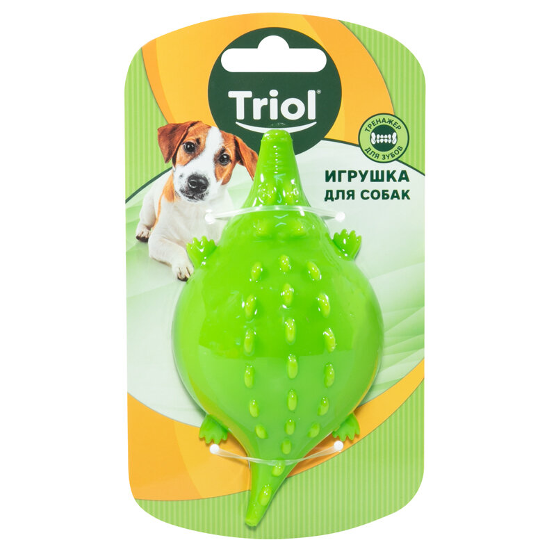 Игрушка для собак Triol Круглый крокодил (12191188), зеленый, 1шт. - фотография № 3