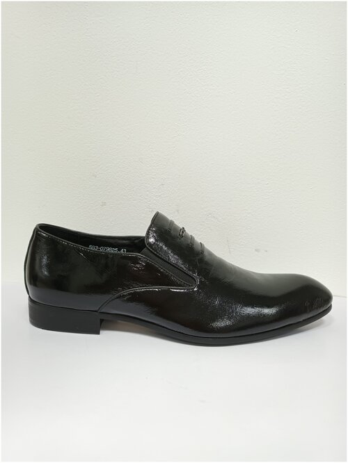Мужские туфли черные лакированные Respect S83-079825, 43 размер