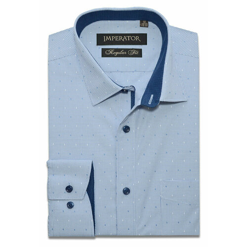 фото Рубашка imperator, размер 39 ворот/164-170, голубой