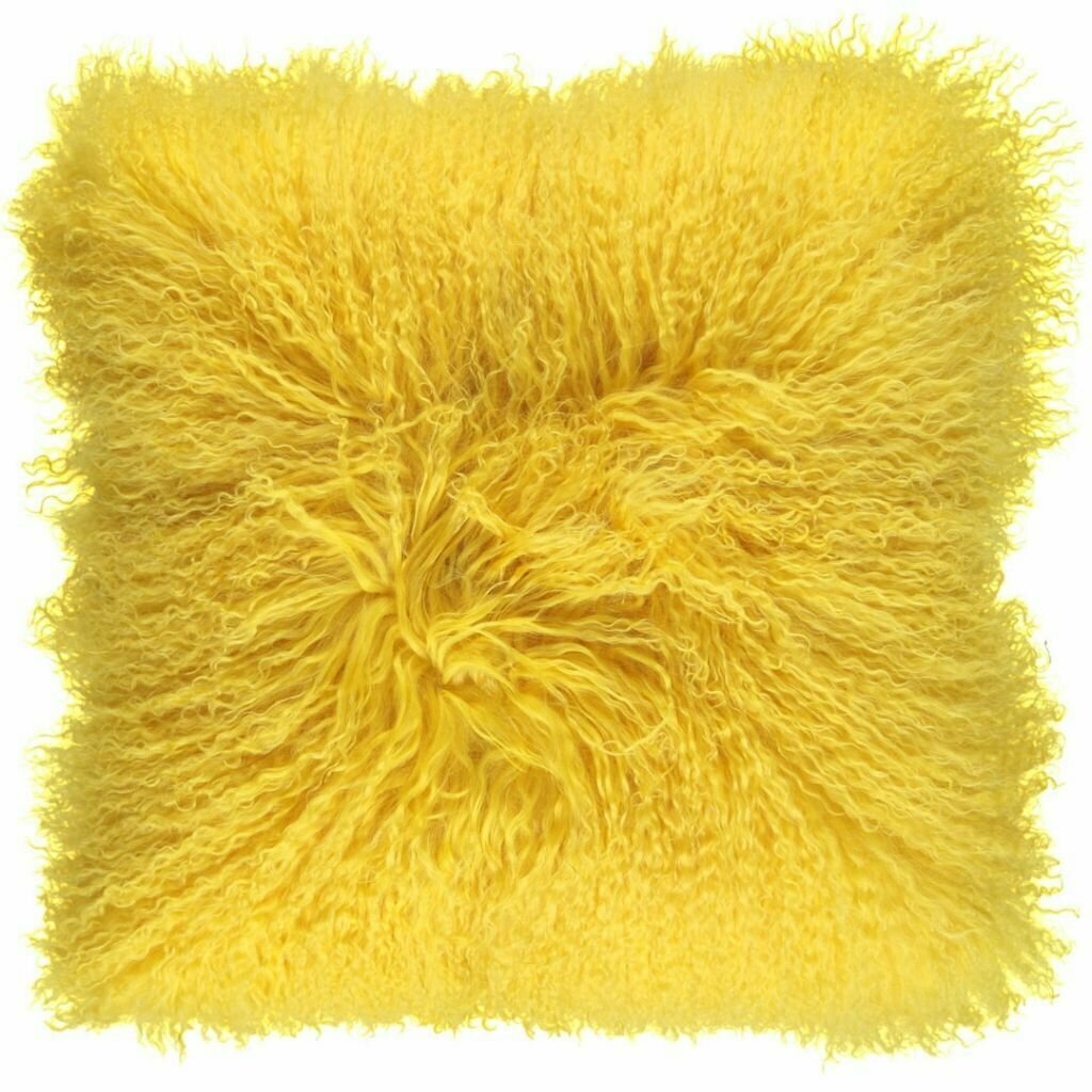 Подушка Natures Collection Tibetan Lemon мех тибетской козы 40x40 длина 10-15 см