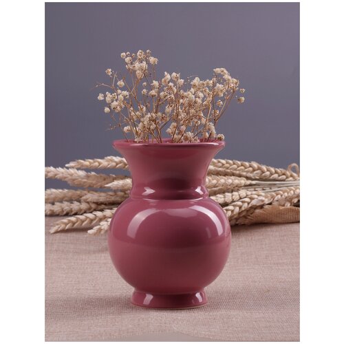 Ваза Груморо Бутон лиловый, декоративная ваза для цветов, керамика для декора, для интерьера