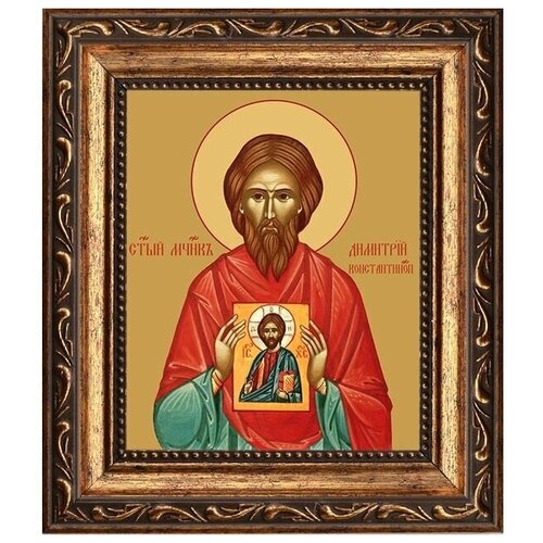 Димитрий Константинопольский мученик. Икона на холсте. димитрий митр триполицкий мученик икона на холсте