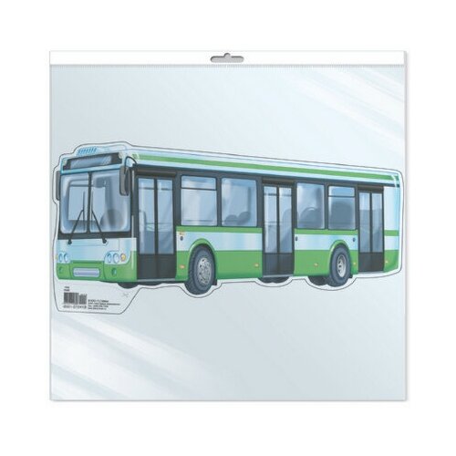 ФМ110413 мини-плакат вырубной В пакете: Машина автобус (в инд. упаковке с европодвесом)