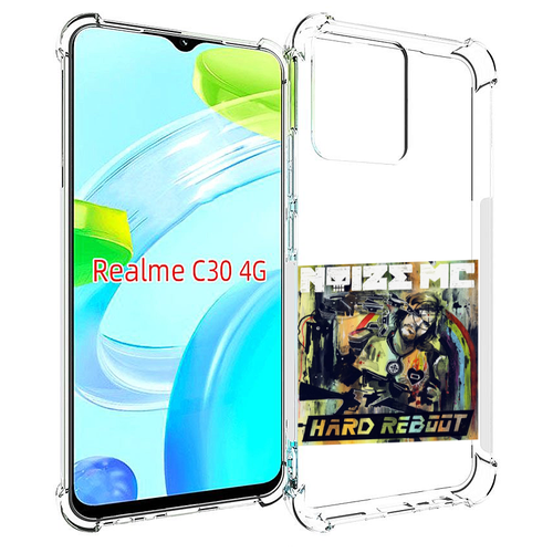 Чехол MyPads Hard Reboot Noize MC для Realme C30 4G / Narzo 50i Prime задняя-панель-накладка-бампер