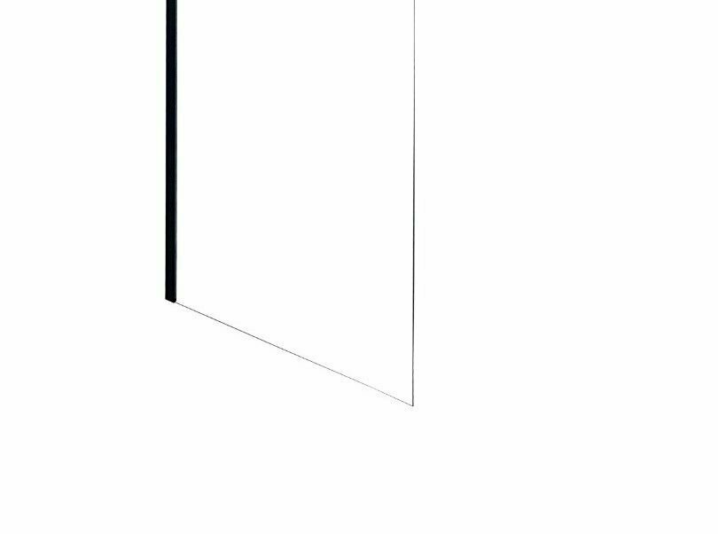 Душевая перегородка Parly Т100В 100x190, профиль черный, стекло прозрачное - фото №7