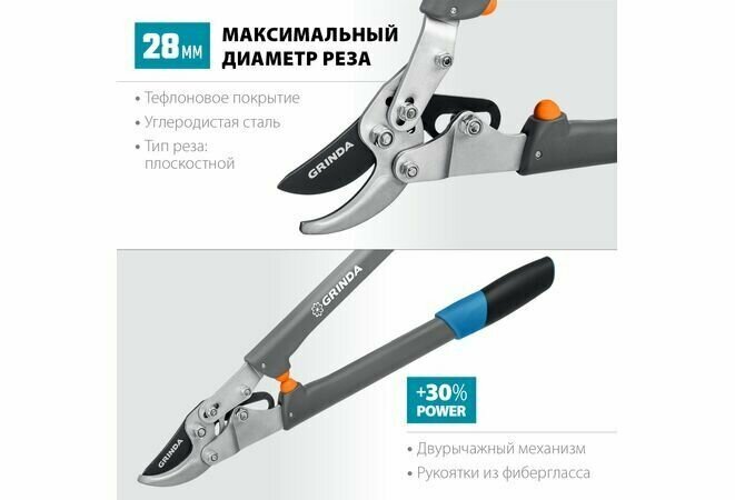 Изображение Сучкорез C-700 424524, композитные ручки, 520 мм GRINDA
