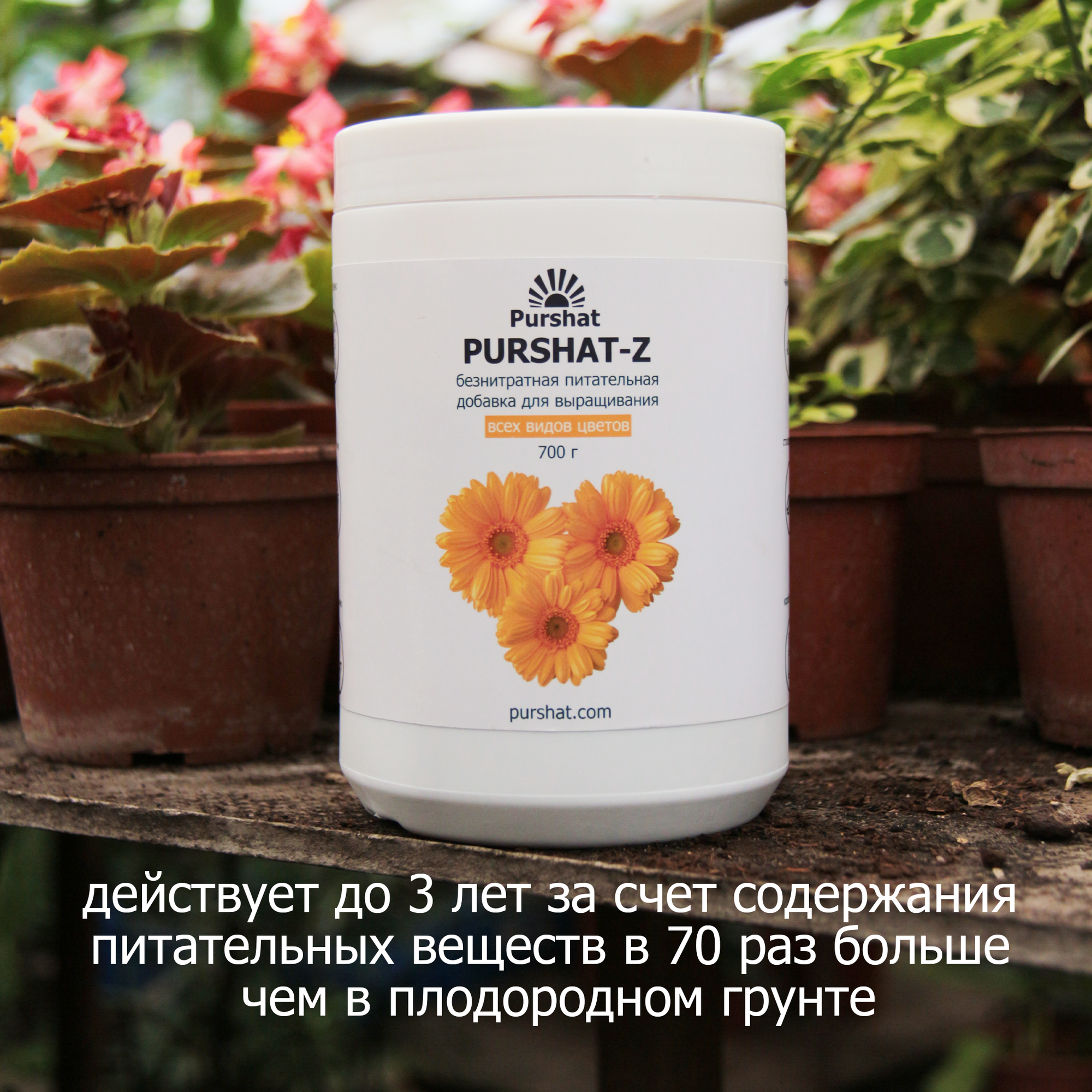 Пуршат-Z безнитратная питательная добавка для цветов 700 г - фотография № 4