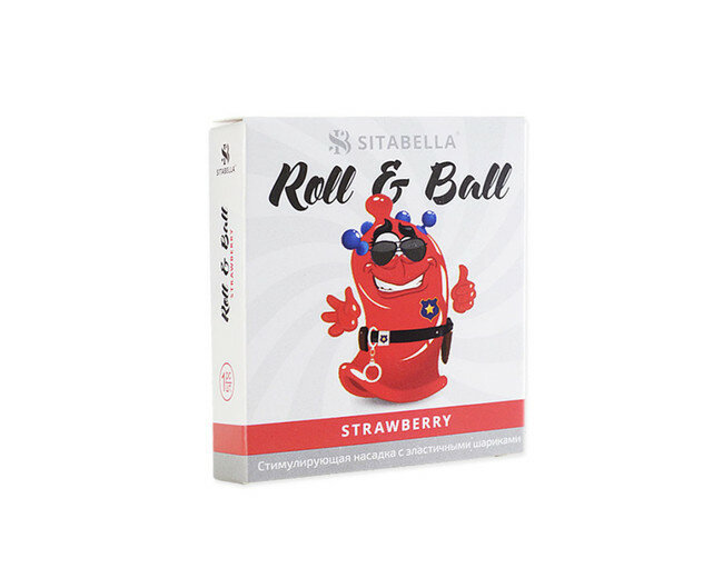Стимулирующая насадка Sitabella Roll & Ball Strawberry, 1 шт. - фотография № 14