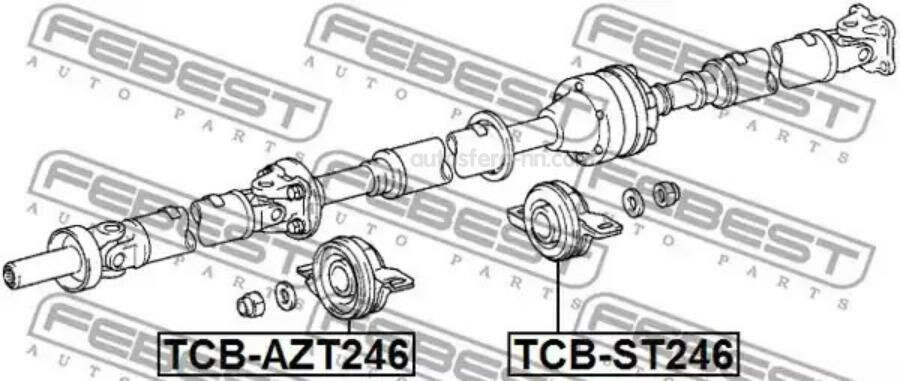 FEBEST TCBAZT246 подшипник подвесной карданного вала