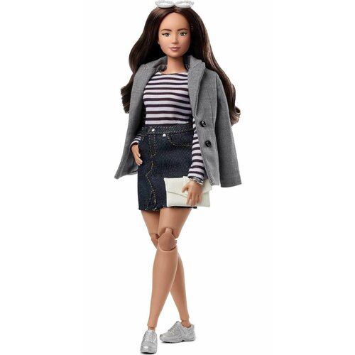 фото Кукла barbie barbiestyle doll шатенка в блестящем бомбере