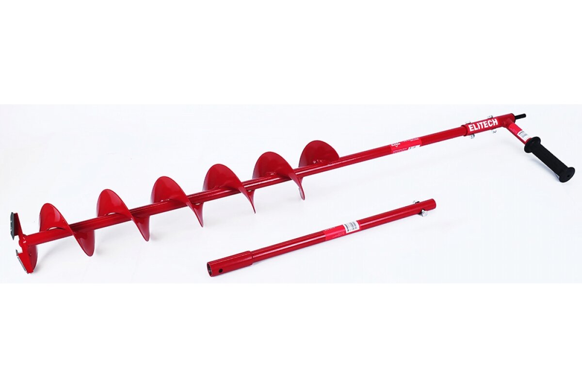 фото Ледобур 130мм в наборе шнек(1820.117600)+адаптер(1820.117700)+удлинитель 500мм(1820.117900) ELITECH арт. 196391