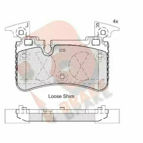 Дисковые тормозные колодки R BRAKE R BRAKE RB2209