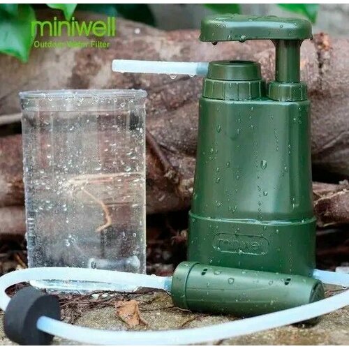 фото Комплект 2шт miniwell/survivor filter - l610 удобный ручной насос с фильтром для воды в походе/тяжелых условиях ультрафильтрация 0,01 мкм