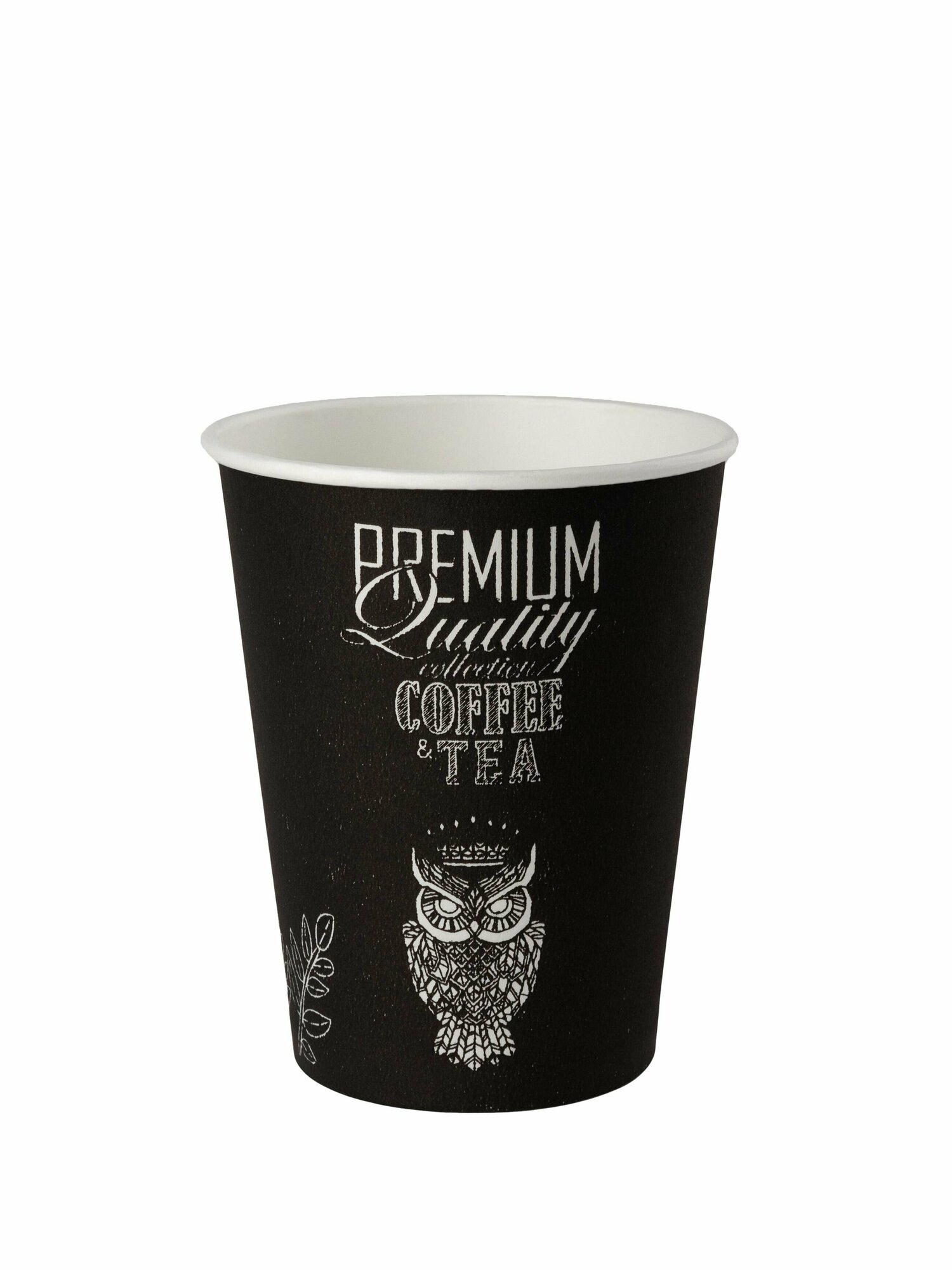 фото Комплект 50 шт. Объём 250 мл. Однослойный бумажный одноразовый стакан. Цвет Премиум. Для горячего и холодного питья, кофе, чая, воды, напитков. Без крышки.