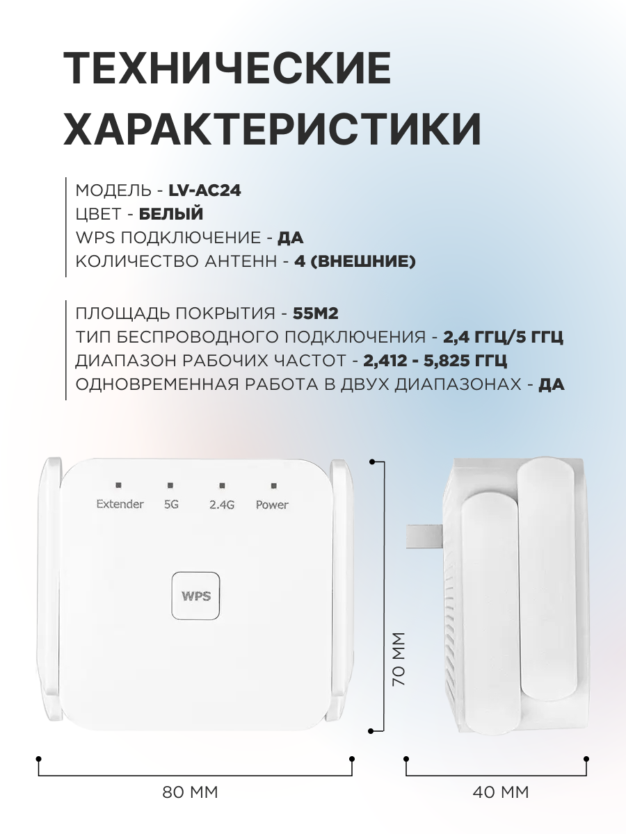 Усилитель WI-Fi 1200 — фото 5